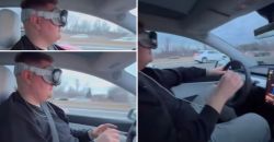 arrestato conducente tesla mentre guidava con apple vision pro