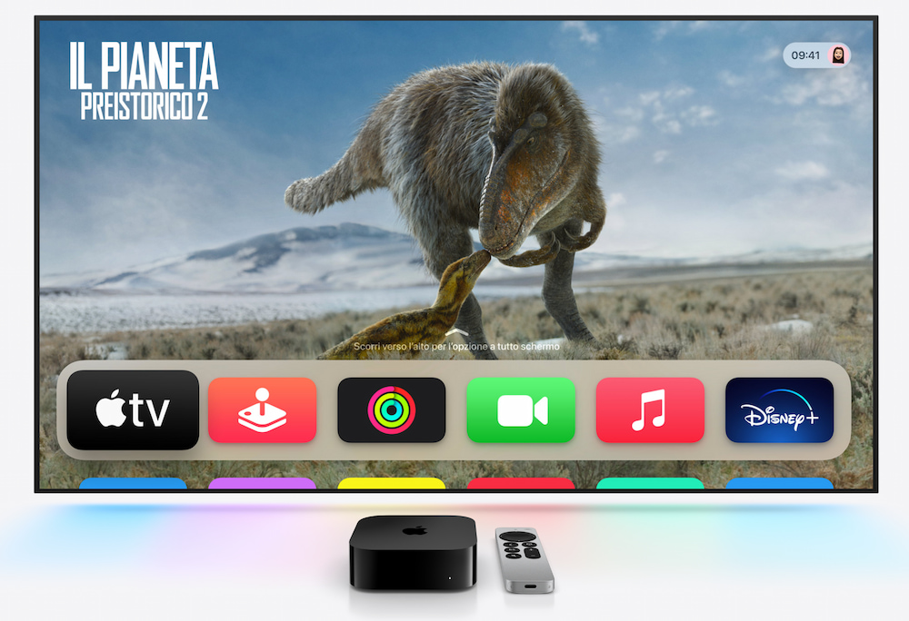 apple TV 4k installata su un televisore